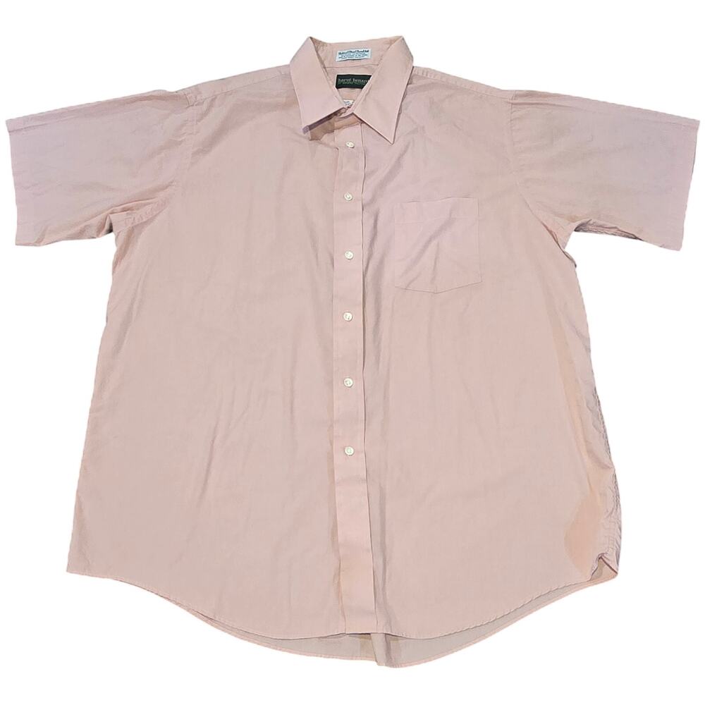 Harve Bernard Pink Short-sleeve Button-up Shirt┃Preppy Old Money Business Casual